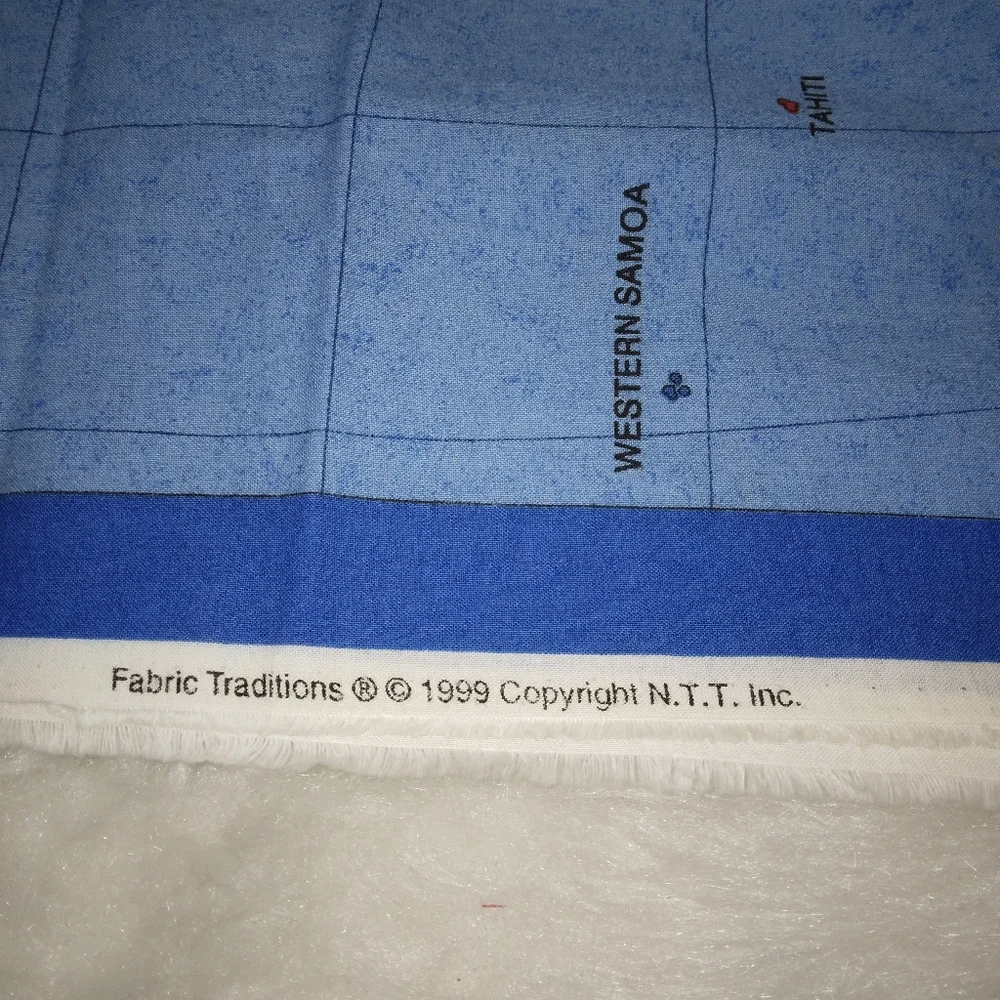 FABRIC Vintage Fabric Map Panel c. 1999, some of these countries don't e…